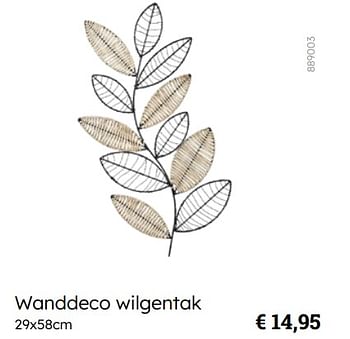 Promoties Wanddeco wilgentak - Huismerk - Multi Bazar - Geldig van 08/03/2024 tot 30/06/2024 bij Multi Bazar