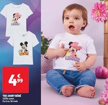 Promotions Tee-shirt bébé - Disney - Valide de 19/03/2024 à 01/04/2024 chez Auchan Ronq