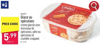 Promotions Glace au spéculoos - Lotus Bakeries - Valide de 22/03/2024 à 24/03/2024 chez Aldi