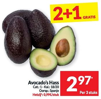 Promoties Avocado`s hass - Hass - Geldig van 19/03/2024 tot 24/03/2024 bij Intermarche