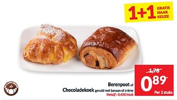 Promoties Berenpoot of chocoladekoek - Huismerk - Intermarche - Geldig van 19/03/2024 tot 24/03/2024 bij Intermarche