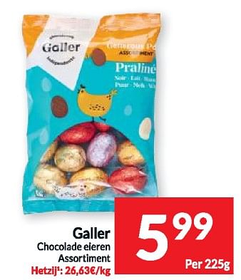 Promoties Galler chocolade eieren - Galler - Geldig van 19/03/2024 tot 24/03/2024 bij Intermarche