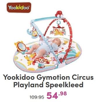 Promotions Yookidoo gymotion circus playland speelkleed - Yookidoo - Valide de 17/03/2024 à 23/03/2024 chez Baby & Tiener Megastore