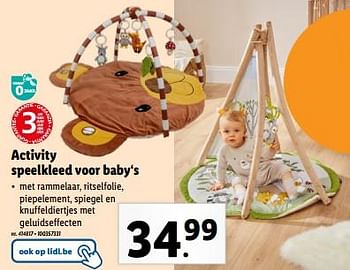 Promoties Activity speelkleed voor baby‘s - Huismerk - Lidl - Geldig van 20/03/2024 tot 26/03/2024 bij Lidl