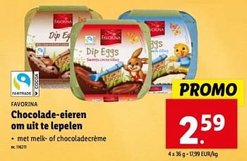 Promoties Chocolade-eieren om uit te lepelen - Favorina - Geldig van 20/03/2024 tot 26/03/2024 bij Lidl