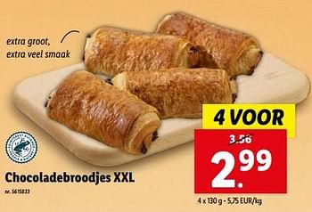 Promoties Chocoladebroodjes xxl - Huismerk - Lidl - Geldig van 20/03/2024 tot 26/03/2024 bij Lidl