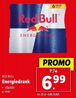 Promoties Energiedrank - Red Bull - Geldig van 20/03/2024 tot 26/03/2024 bij Lidl