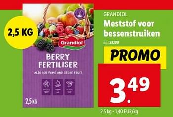 Promoties Meststof voor bessenstruiken - Grandiol - Geldig van 20/03/2024 tot 26/03/2024 bij Lidl