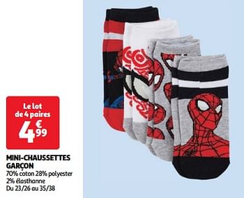 Promotions Mini-chaussettes garçon - Produit Maison - Auchan Ronq - Valide de 19/03/2024 à 01/04/2024 chez Auchan Ronq