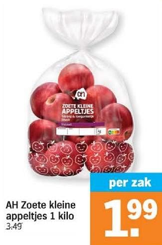 Promoties Ah zoete kleine appeltjes - Huismerk - Albert Heijn - Geldig van 18/03/2024 tot 24/03/2024 bij Albert Heijn