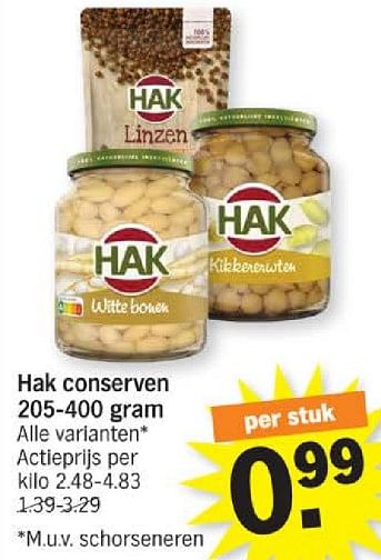 Promoties Hak conserven - Hak - Geldig van 18/03/2024 tot 24/03/2024 bij Albert Heijn