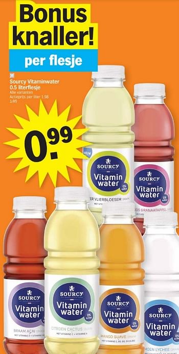 Promoties Sourcy vitaminwater - Sourcy - Geldig van 18/03/2024 tot 24/03/2024 bij Albert Heijn