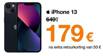 Promoties Apple iphone 13 - Apple - Geldig van 11/03/2024 tot 24/03/2024 bij Orange
