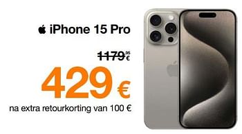 Promotions Apple iphone 15 pro - Apple - Valide de 11/03/2024 à 24/03/2024 chez Orange