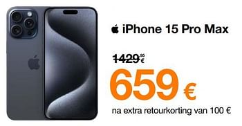 Promotions Apple iphone 15 pro max - Apple - Valide de 11/03/2024 à 24/03/2024 chez Orange