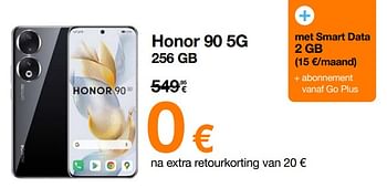 Promoties Honor 90 5g 256 gb - Honor - Geldig van 11/03/2024 tot 24/03/2024 bij Orange