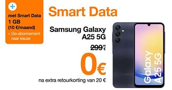 Promotions Samsung galaxy a25 5g - Samsung - Valide de 11/03/2024 à 24/03/2024 chez Orange