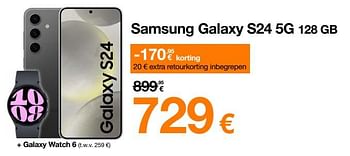 Promoties Samsung galaxy s24 5g 128 gb - Samsung - Geldig van 11/03/2024 tot 24/03/2024 bij Orange