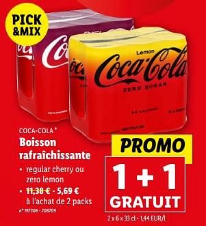 Promotions Boisson rafraîchissante - Coca Cola - Valide de 20/03/2024 à 26/03/2024 chez Lidl