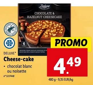 Promotions Cheese-cake - Deluxe - Valide de 20/03/2024 à 26/03/2024 chez Lidl
