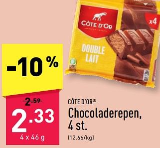 Promotions Chocoladerepen - Cote D'Or - Valide de 25/03/2024 à 30/03/2024 chez Aldi