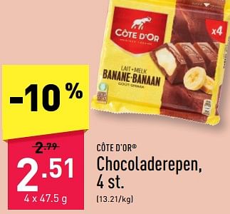 Promoties Chocoladerepen - Cote D'Or - Geldig van 25/03/2024 tot 30/03/2024 bij Aldi