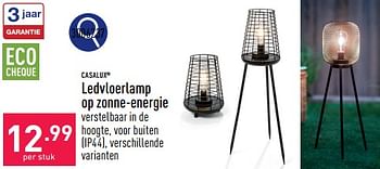 Promoties Ledvloerlamp op zonne-energie - Casalux - Geldig van 25/03/2024 tot 30/03/2024 bij Aldi