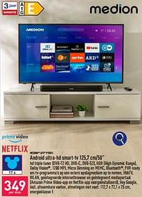 Medion life p15012 android ultra-hd smart-tv 125,7cm-50``-Medion