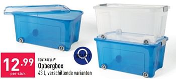 Promoties Opbergbox - Tontarelli - Geldig van 25/03/2024 tot 30/03/2024 bij Aldi