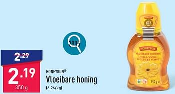 Promotions Vloeibare honing - Honeysun - Valide de 25/03/2024 à 30/03/2024 chez Aldi