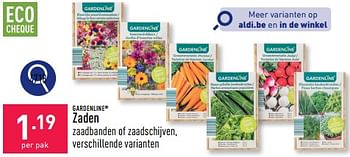Promoties Zaden - Garden line - Geldig van 25/03/2024 tot 30/03/2024 bij Aldi