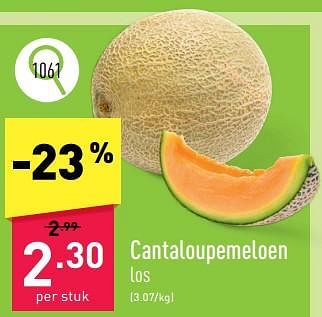 Promoties Cantaloupemeloen - Huismerk - Aldi - Geldig van 25/03/2024 tot 30/03/2024 bij Aldi