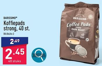 Promoties Koffiepads strong - BARISSIMO - Geldig van 25/03/2024 tot 30/03/2024 bij Aldi