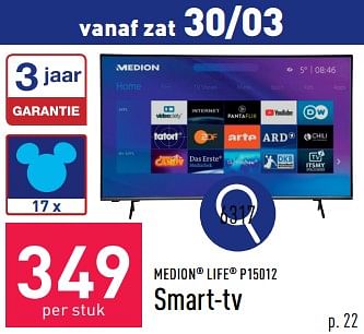 Promoties Medion life p15012 smart-tv - Medion - Geldig van 25/03/2024 tot 30/03/2024 bij Aldi