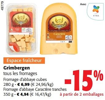 Promotions Grimbergen tous les fromages - Grimbergen - Valide de 13/03/2024 à 26/03/2024 chez Colruyt