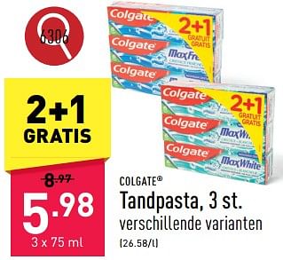 Promoties Tandpasta - Colgate - Geldig van 25/03/2024 tot 30/03/2024 bij Aldi