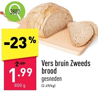 Promoties Vers bruin zweeds brood - Huismerk - Aldi - Geldig van 25/03/2024 tot 30/03/2024 bij Aldi