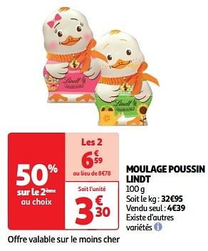 Promotions Moulage poussin lindt - Lindt - Valide de 19/03/2024 à 31/03/2024 chez Auchan Ronq