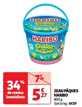 Promotions Seau pâques haribo - Haribo - Valide de 19/03/2024 à 31/03/2024 chez Auchan Ronq