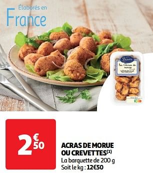 Promotions Acras de morue ou crevettes - Briau - Valide de 19/03/2024 à 31/03/2024 chez Auchan Ronq