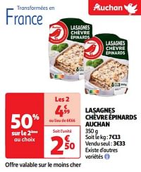 Lasagnes chèvre épinards auchan-Huismerk - Auchan