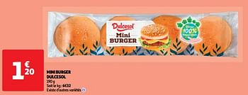 Promoties Mini burger dulcesol - Dulcesol - Geldig van 19/03/2024 tot 31/03/2024 bij Auchan