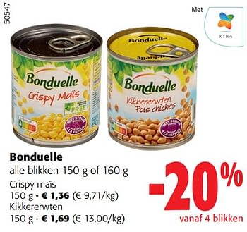 Promoties Bonduelle alle blikken - Bonduelle - Geldig van 13/03/2024 tot 26/03/2024 bij Colruyt