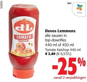 Promoties Devos lemmens alle sauzen in top-downfles - Devos Lemmens - Geldig van 13/03/2024 tot 26/03/2024 bij Colruyt