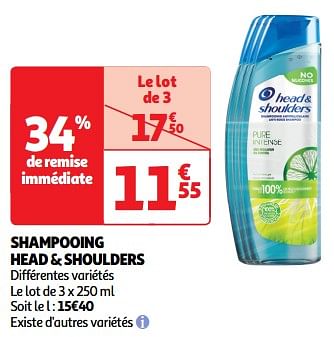 Promoties Shampooing head + shoulders - Head & Shoulders - Geldig van 19/03/2024 tot 31/03/2024 bij Auchan