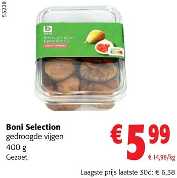 Promoties Boni selection gedroogde vijgen - Boni - Geldig van 13/03/2024 tot 26/03/2024 bij Colruyt