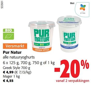 Promoties Pur natur alle natuuryoghurts - Pur Natur - Geldig van 13/03/2024 tot 26/03/2024 bij Colruyt