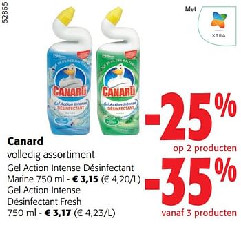 Promoties Canard volledig assortiment - Canard WC - Geldig van 13/03/2024 tot 26/03/2024 bij Colruyt