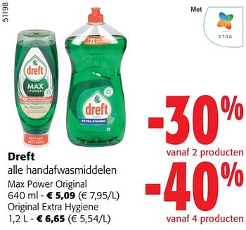 Promoties Dreft alle handafwasmiddelen - Dreft - Geldig van 13/03/2024 tot 26/03/2024 bij Colruyt