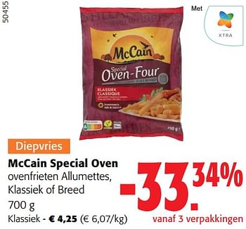 Promoties Mccain special oven ovenfrieten allumettes, klassiek of breed - Mc Cain - Geldig van 13/03/2024 tot 26/03/2024 bij Colruyt